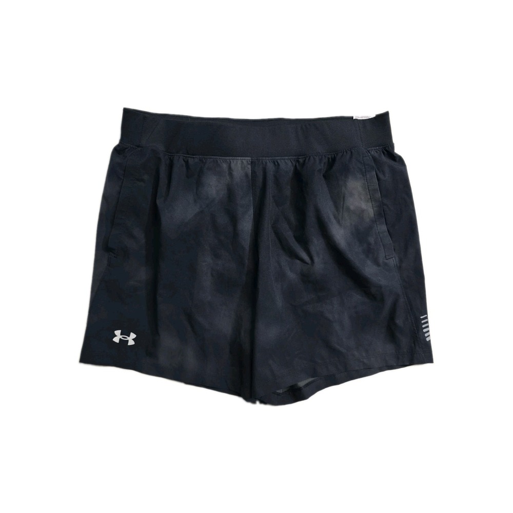 Under Armour Men's Athletic Running Shorts XL Black Drawstrings Fitted Tie Dye